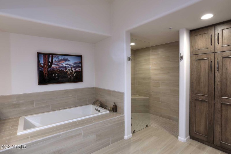 Night Primary Bath Tub/Shower