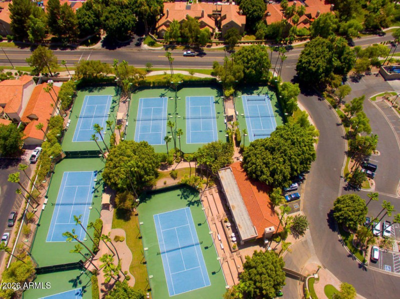 Tennis Courts Aerial View