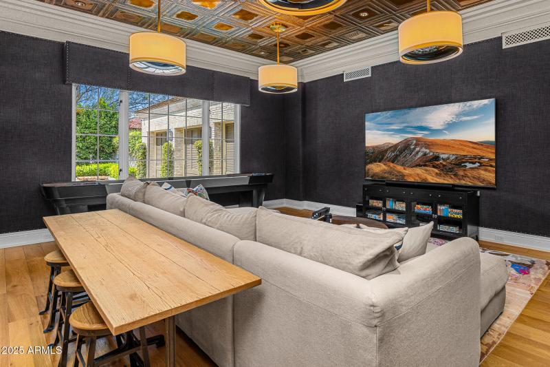media and game room