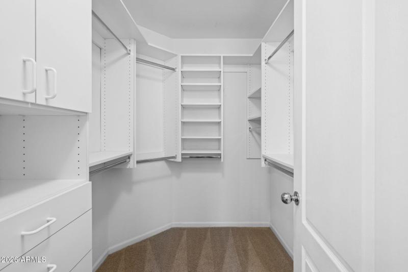 Primary walk in closet