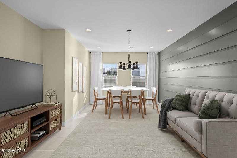 Flex room virthually staged