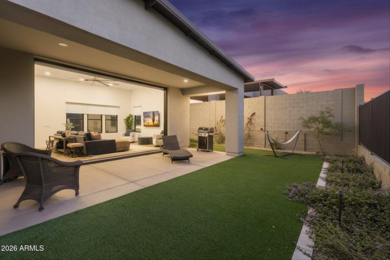 Covered Patio & Turf Yard