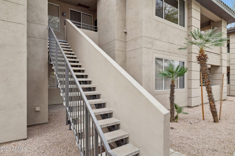 Stairs to condo