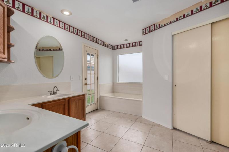 Walk in master closet