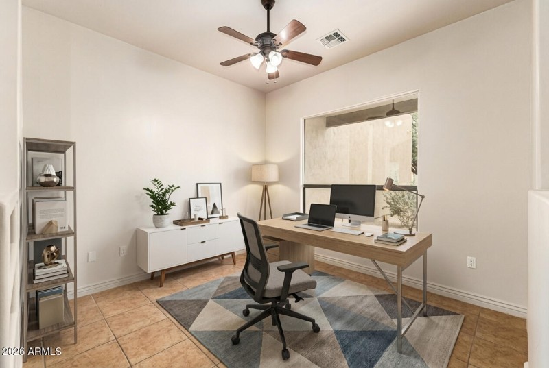 Den/Dining Room Virtually Staged