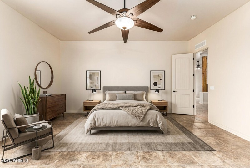 Primary Bedroom Virtually Staged