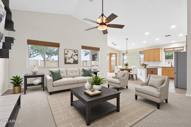 Virtual Staged Family Room