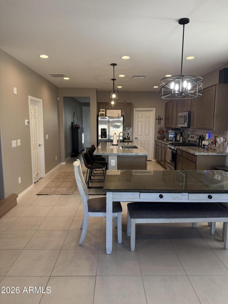 Dining and kitchen view