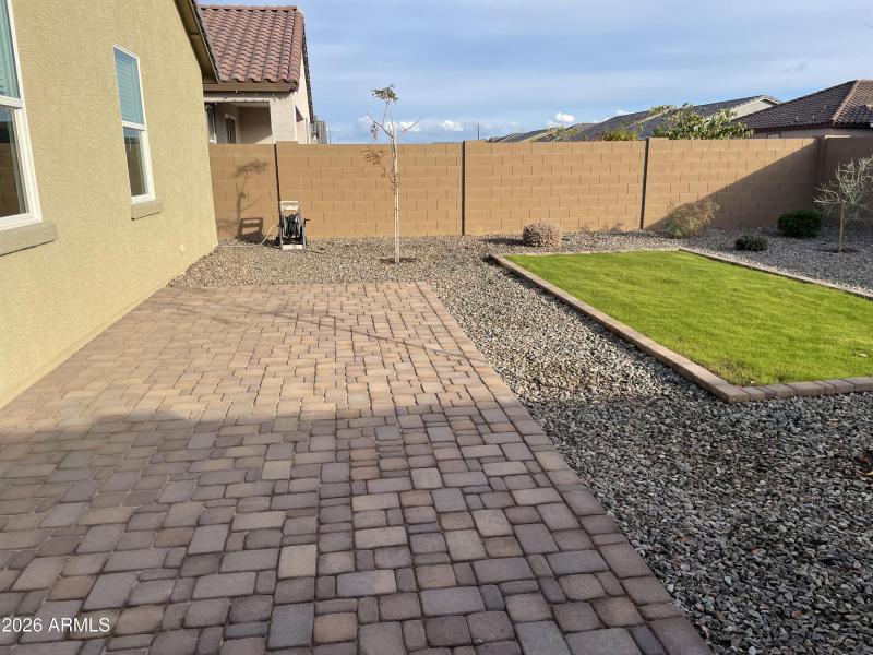 Back yard pavers