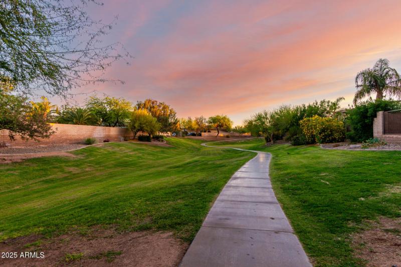 Greenbelt next to the home