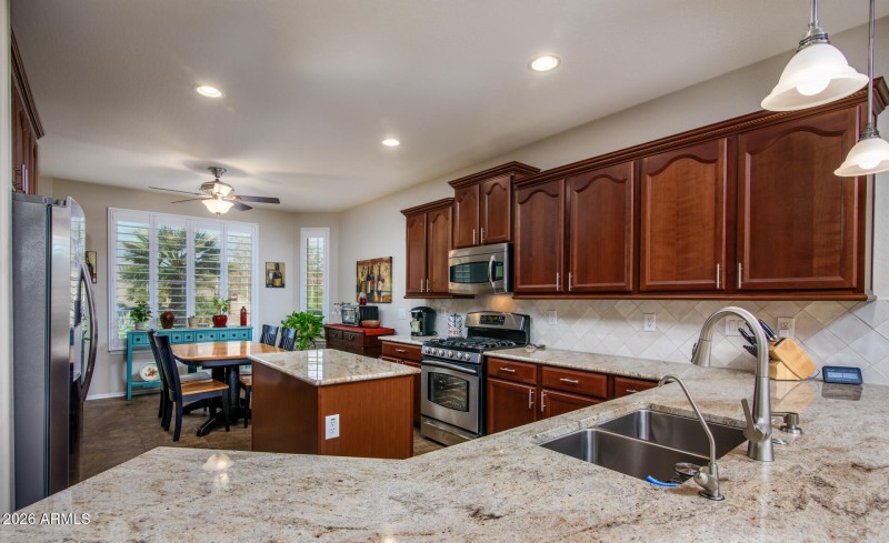 Cherry stacked cabinets