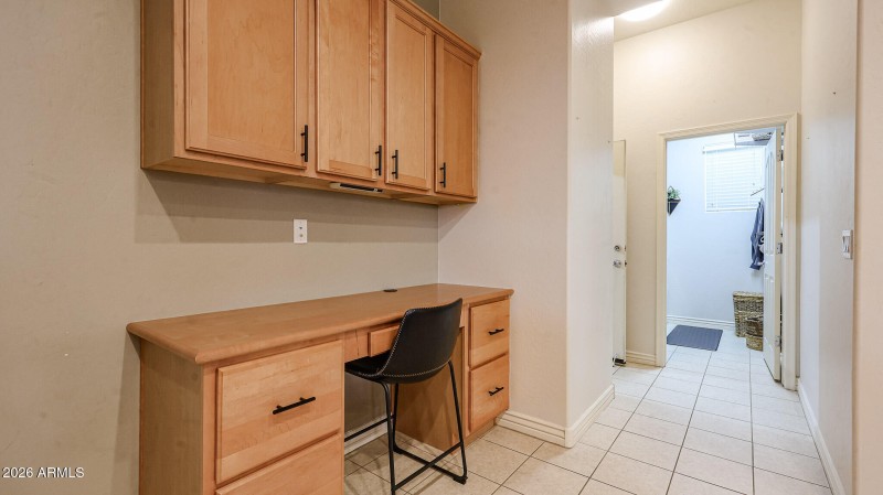 Built in Desk in Kitchen