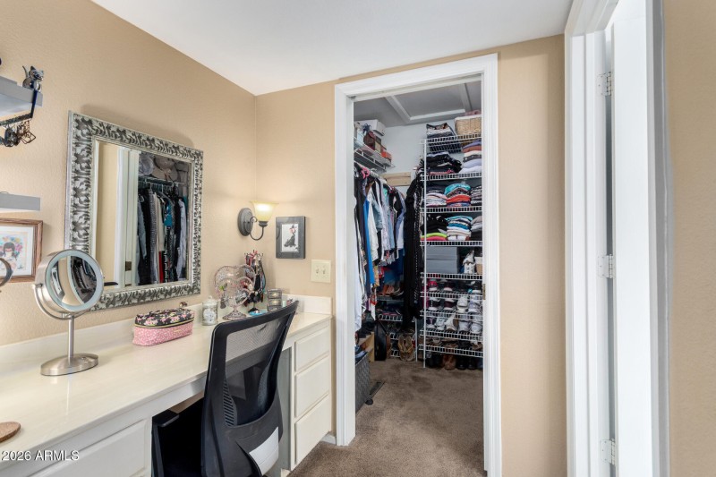 Vanity Space and walk in closet