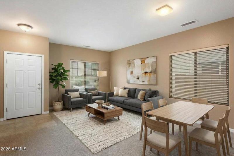 Virtually Staged- living-dining