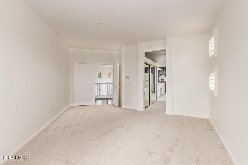 Upstairs master with full bathroom