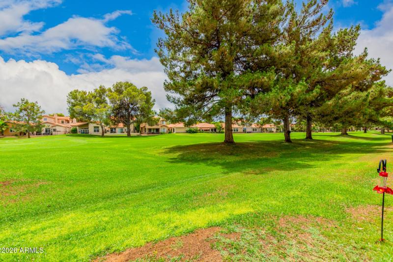 Golf course view from patio