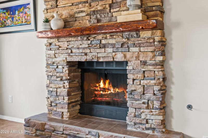 Fireplace Stacked Stone