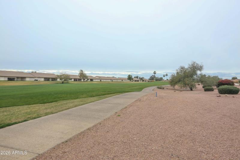 Backyard view of golf course