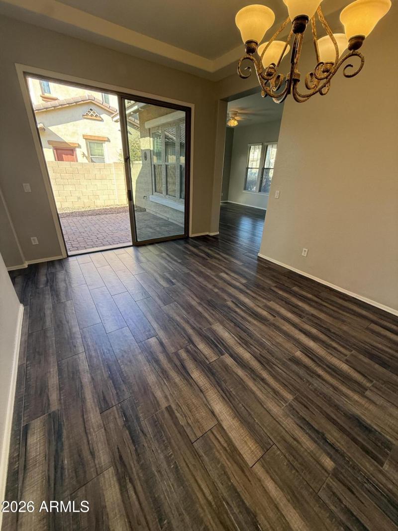 Formal dining to private patio