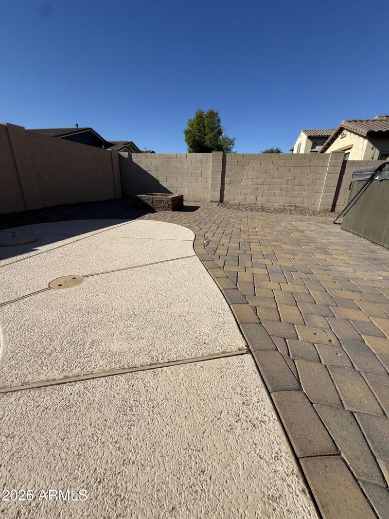 Patio with firepit