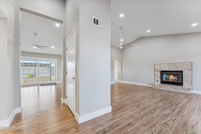 Living and entry to den