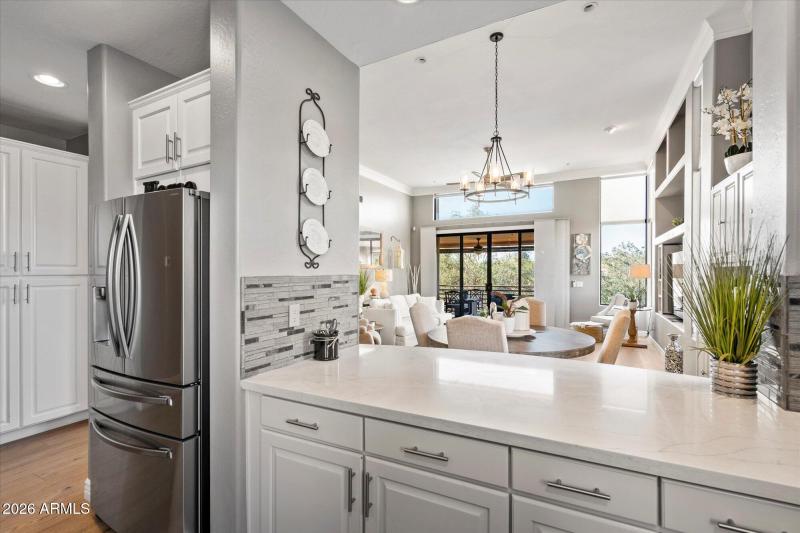 Kitchen View to Living