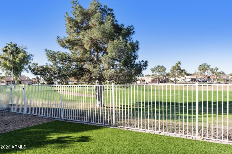 Property along golf course