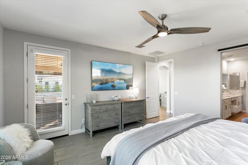 Door to Back Patio at Primary Bedroom