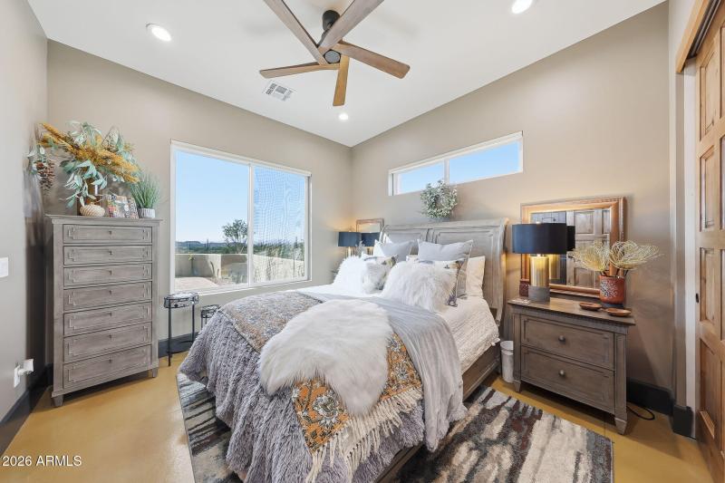 Bedroom 3 w/entry from front courtyard