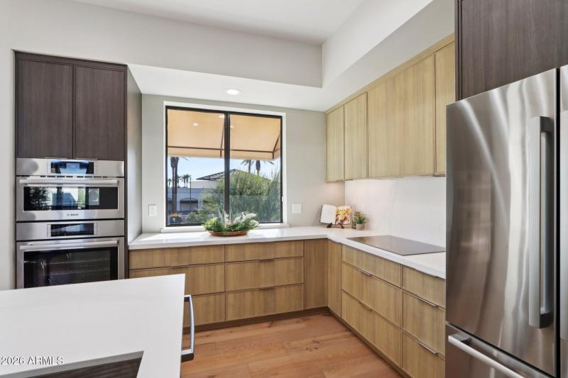 Kitchen with stainless steel applainces