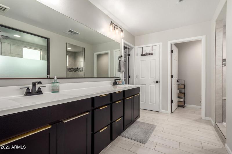 Dual Sinks, Linen Closet