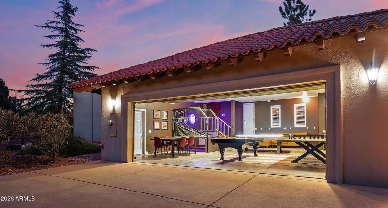 Game room garage looking in!