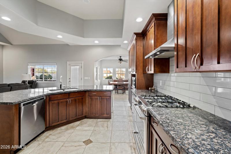 Open Kitchen With Dining Area Access