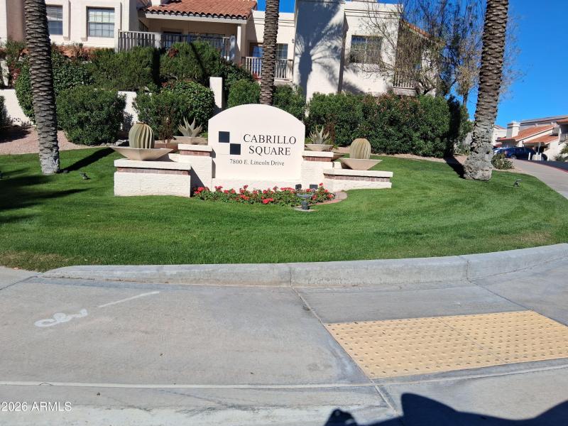 Cabrillo Square entry 7800 E . Lincoln