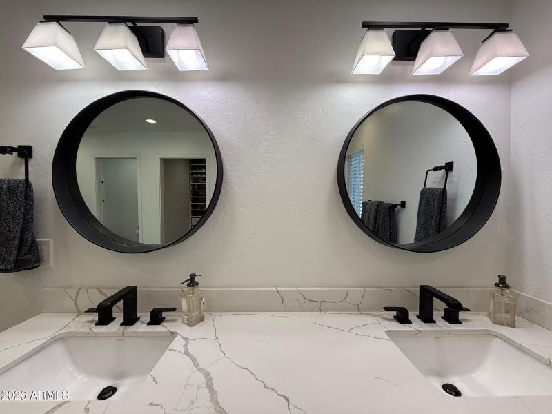 Master bath double sinks