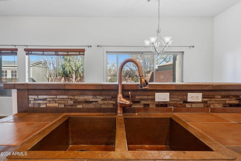 Custom Backsplash and Copper Sink
