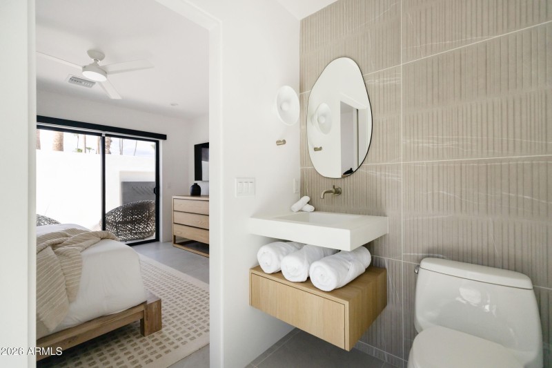 custom poured concete vanit