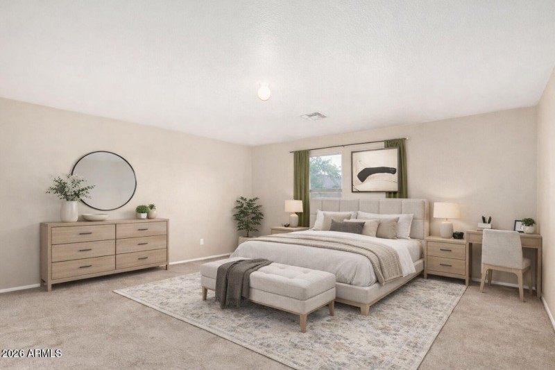 Virtually Staged Bedroom