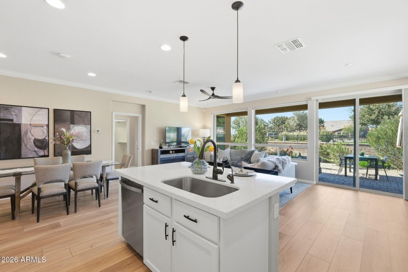 Kitchen Overlooking Living Area