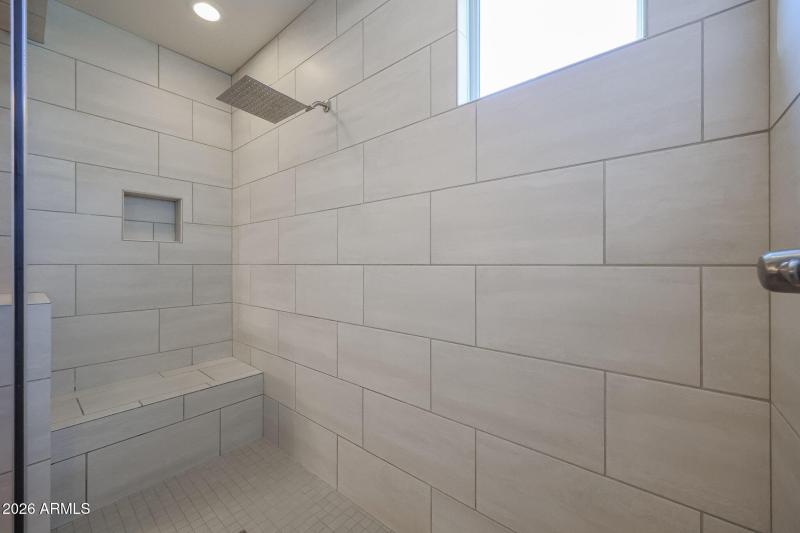 Fully Tiled Large Walk-in Shower