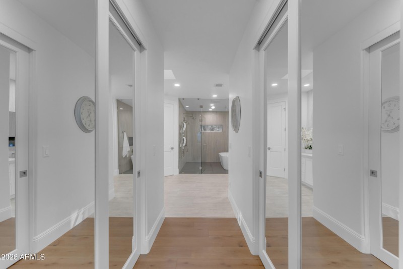 Master Walk-in closets his/hers