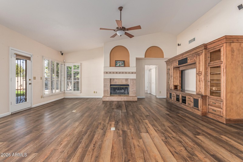 Fireplace in family room
