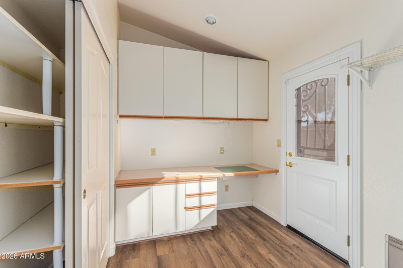 Office off laundry room