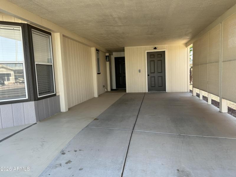 Carport and storage area