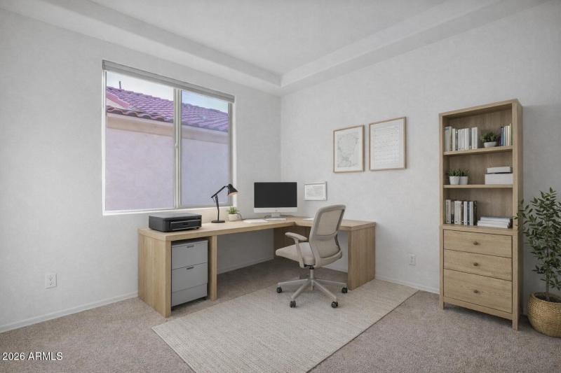 Virtually Staged 3rd Bedroom/Den