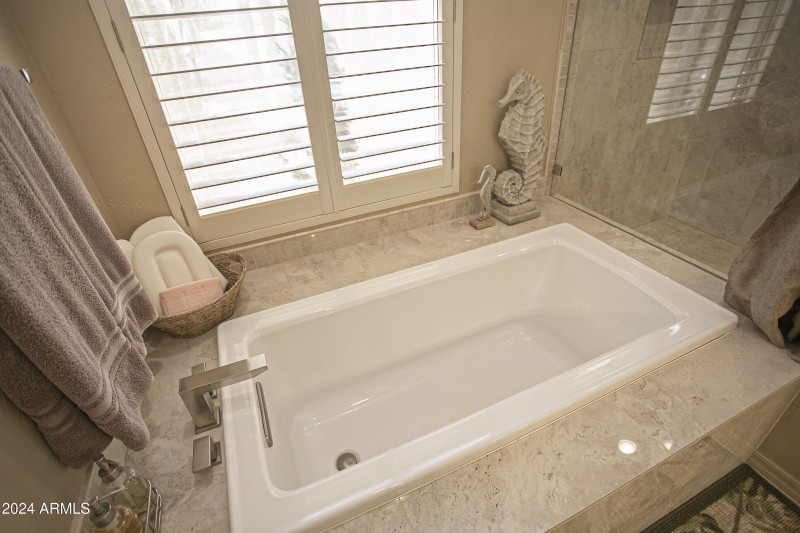 Remodeled tub at Master Bathroom