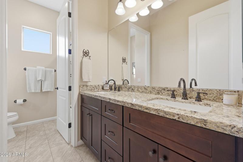 Double sink guest bath east wing