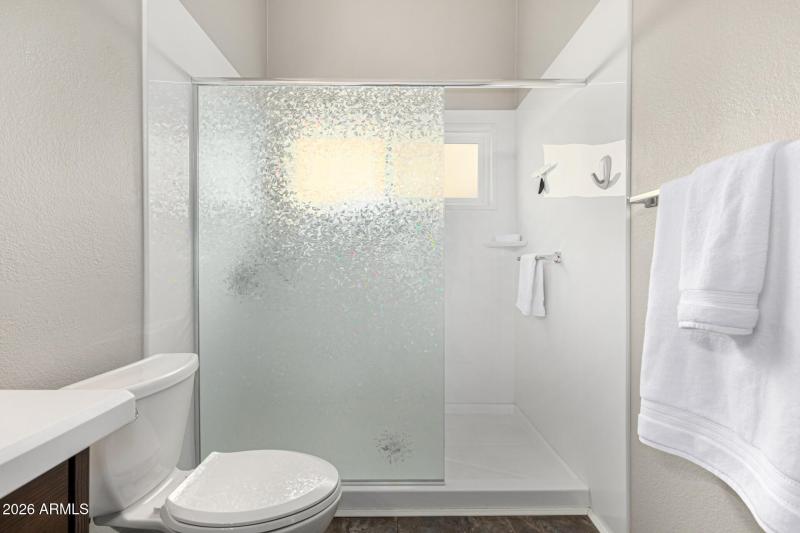 Primary walk-in shower
