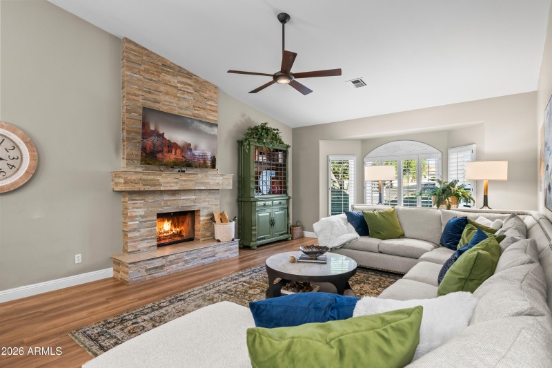 Wood Burning Fireplace