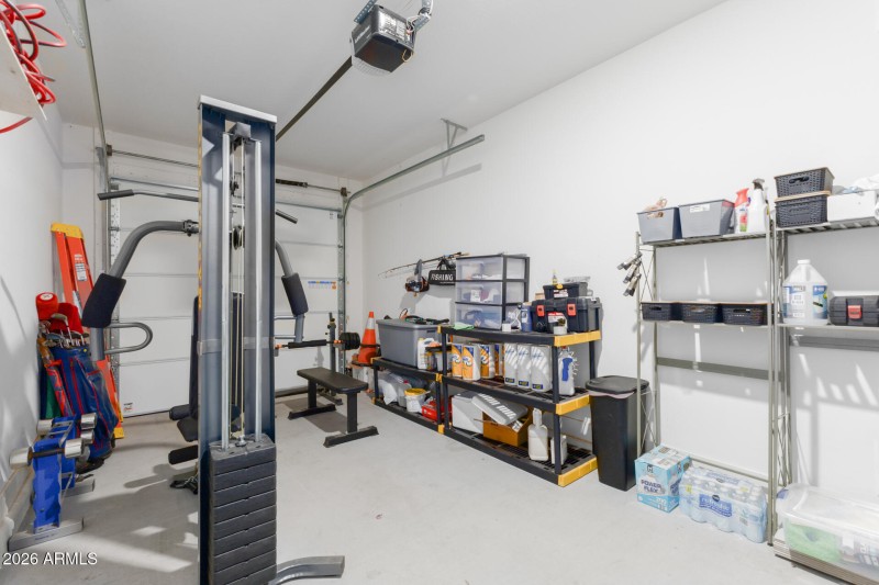 Additional garage storage area